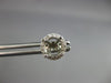 ESTATE .22CT DIAMOND 14KT WHITE GOLD 4 PRONG ROUND SEMI MOUNT HALO STUD EARRINGS
