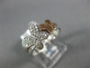 ESTATE .22CT DIAMOND 14KT WHITE & ROSE GOLD 3D DOUBLE BUTTERFLY FUN LOVE RING