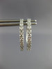 ESTATE .50CT DIAMOND 14KT WHITE GOLD 3D CLASSIC ROUND HUGGIE HOOP EARRINGS