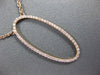 ESTATE LARGE .21CT DIAMOND 18KT ROSE GOLD 3D PAVE OPEN OVAL FLOATING FUN PENDANT