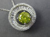 ESTATE LARGE 2.09CT WHITE & YELLOW DIAMOND 14K WHITE GOLD CIRCLE OF LIFE PENDANT