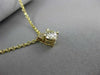 ESTATE .39CT DIAMOND 14K YELLOW GOLD CLASSIC SOLITAIRE FLOATING PENDANT & CHAIN