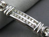 ESTATE WIDE 2.54CT DIAMOND 14KT WHITE GOLD 2 ROW CHANNEL ETOILE TENNIS BRACELET