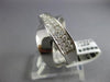 ESTATE WIDE .40CT ROUND DIAMOND 14KT WHITE GOLD 3D CLASSIC X LOVE INFINITY RING