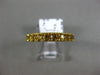 ESTATE 1.74CT AAA YELLOW SAPPHIRE 14KT WHITE GOLD 3/4 ETERNITY ANNIVERSARY RING