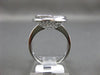 ESTATE WIDE .96CT DIAMOND 14KT WHITE GOLD 3D LOVE KNOT CIRCULAR FLOWER LOVE RING