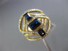 ESTATE LARGE 2CT DIAMOND & AAA SAPPHIRE 14KT YELLOW GOLD SQUARE ANNIVERSARY RING