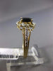 ESTATE 1.12CT DIAMOND & AAA SAPPHIRE 14KT 2 TONE GOLD 3D FLOWER ENGAGEMENT RING
