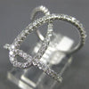 ESTATE EXTRA LARGE .80CT DIAMOND 14K WHITE GOLD 3D LOVE KNOT FRIENDSHIP FUN RING