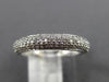 ESTATE .70CT DIAMOND 14K WHITE GOLD CLASSIC PAVE WEDDING ANNIVERSARY RING #20777