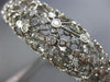 ESTATE LARGE 4.50CT DIAMOND 14KT WHITE GOLD 3D WEB ETOILE BEZEL BANGLE BRACELET