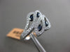 ESTATE WIDE .84CT DIAMOND & AAA SAPPHIRE 14KT WHITE GOLD MULTI LEAF ETOILE RING