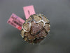 ESTATE MASSIVE 1.41CT DIAMOND 18KT WHITE & ROSE GOLD 3D PEBBLED LOOK PAVE RING