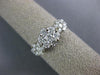ESTATE 1.18CT DIAMOND 14K WHITE GOLD FLOWER PAST PRESENT FUTURE ANNIVERSARY RING