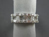 ESTATE 1.10CT DIAMOND & SAPPHIRE 14KT WHITE GOLD ANNIVERSARY WEDDING RING #23462