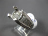 ESTATE EXTRA LARGE 1.56CT DIAMOND 14KT WHITE GOLD 3D  SEMI MOUNT ENGAGEMENT RING