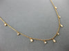 ESTATE .09CT DIAMOND 18KT ROSE GOLD 3D CHANDELIER BY THE YARD FLOATING NECKLACE