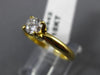 ESTATE .40CT DIAMOND 18KT YELLOW GOLD 3D ROUND SOLITAIRE ENGAGEMENT RING #6442