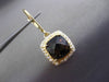 ESTATE LARGE 4.36CTW DIAMOND & AAA SMOKY TOPAZ 14K YELLOW GOLD HANGING EARRINGS