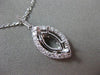 ESTATE .26CT DIAMOND 18KT WHITE GOLD 3D HALO FLOATING SEMI MOUNT PENDANT & CHAIN