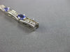 ESTATE 4.29CT DIAMOND & AAA TANZANITE 14KT WHITE GOLD 3D BAMBOO TENNIS BRACELET