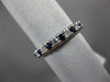 ESTATE .64CT DIAMOND & AAA SAPPHIRE 14KT WHITE GOLD 3D ROUND ANNIVERSARY RING