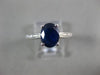 ESTATE 1.85CT DIAMOND & AAA SAPPHIRE 14KT WHITE GOLD 3D ENGAGEMENT RING #26276
