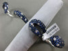 ESTATE LARGE 8.57CT DIAMOND BLUE SAPPHIRE 18K WHITE GOLD MULTI FINGER SNAKE RING