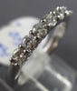 ESTATE .51CT ROUND DIAMOND 14KT WHITE GOLD 3D CLASSIC 7 STONE ANNIVERSARY RING