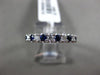 ESTATE .64CT DIAMOND & AAA SAPPHIRE 14KT WHITE GOLD 3D ROUND ANNIVERSARY RING