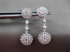 ESTATE 1.50CT DIAMOND 14KT WHITE GOLD DIAMOND BY THE YARD CLUSTER DROP EARRINGS