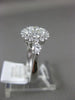 ESTATE WIDE .85CT DIAMOND 18KT WHITE GOLD 3D CLUSTER FLOWER FRIENDSHIP LOVE RING