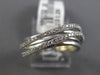 ESTATE .47CT DIAMOND 18KT WHITE GOLD 3D OPEN MULTI ROW CRISS CROSS LOVE RING