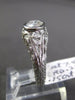 ESTATE WIDE 1.03CT DIAMOND 14KT WHITE GOLD 3D SOLITAIRE FILIGREE ENGAGEMENT RING