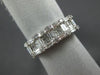 ESTATE 1.10CT DIAMOND & SAPPHIRE 14KT WHITE GOLD ANNIVERSARY WEDDING RING #23462