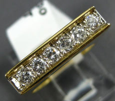 ANTIQUE .70CT DIAMOND 18KT WHITE & YELLOW GOLD 3D CLASSIC SQUARE FUN RING #3730