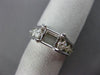 ESTATE .60CT DIAMOND 14KT WHITE GOLD 3D SQUARE SEMI MOUNT ENGAGEMENT RING #2420