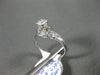 ESTATE .54CT ROUND & BAGUETTE DIAMOND 18K WHITE GOLD 3D INFINITY ENGAGEMENT RING