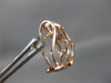 ESTATE .18CT ROUND DIAMOND 14KT ROSE GOLD 3D CLASSIC BAMBOO CLIP ON EARRINGS