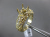 ESTATE .36CT DIAMOND 14K YELLOW GOLD 3D OPEN FILIGREE SEMI MOUNT ENGAGEMENT RING