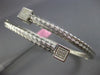 ESTATE LARGE .62CT DIAMOND 14K WHITE GOLD MESH WOVEN CRISS CROSS BANGLE BRACELET