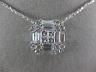 ESTATE LARGE 1.35CT DIAMOND 18KT WHITE GOLD MULTI SHAPE CLUSTER SQUARE NECKLACE