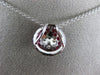 ESTATE LARGE 2.39CT DIAMOND & AAA RUBY 18KT WHITE GOLD FILIGREE FLOWER PENDANT