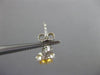.87CT WHITE & FANCY YELLOW DIAMOND 14KT TWO TONE GOLD 3D FLOWER HANGING EARRINGS