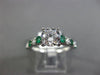 ESTATE 1.71CT DIAMOND & AAA EMERALD 14K WHITE GOLD SEMI ETERNITY ENGAGEMENT RING