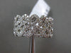 ESTATE 1.66CT DIAMOND 14KT WHITE GOLD 2 ROW FILIGREE SEMI ETERNITY WEDDING RING