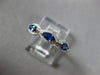 ESTATE .67CT DIAMOND & AAA SAPPHIRE 14K WHITE GOLD HALO WEDDING ANNIVERSARY RING