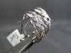 ESTATE WIDE .10CT DIAMOND 14KT WHITE GOLD 3D WOVEN CRISS CROSS CLIP ON EARRINGS