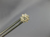 ESTATE .43CT DIAMOND 18KT YELLOW GOLD 3D CLASSIC CLUSTER FLOWER STUD EARRINGS