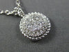 ESTATE .40CT DIAMOND 18KT WHITE GOLD 3D CLASSIC CIRCULAR PAVE FLOATING PENDANT